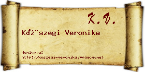 Kőszegi Veronika névjegykártya